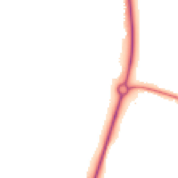 Night-time road noise heatmap for YO8 5HB