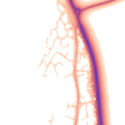 Daytime road noise heatmap for YO8 5LH