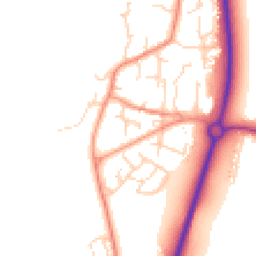 Daytime road noise heatmap for YO8 5UT