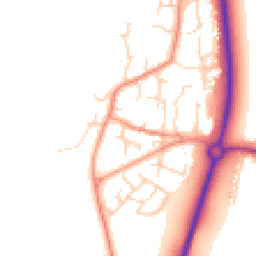 Daytime road noise heatmap for YO8 5UW
