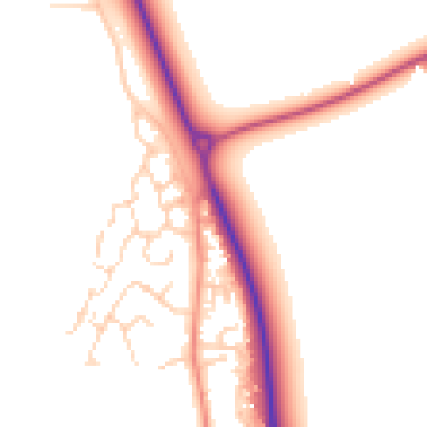 Daytime road noise heatmap for YO8 5UY