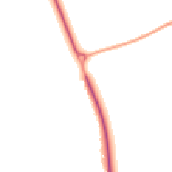 Night-time road noise heatmap for YO8 5UY