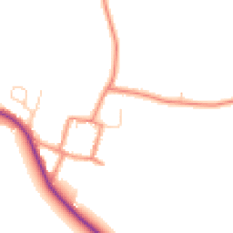 Daytime road noise heatmap for YO8 5ZU