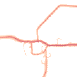 Daytime road noise heatmap for YO8 6LU