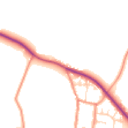 Daytime road noise heatmap for YO8 6QG