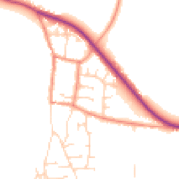 Daytime road noise heatmap for YO8 6QR