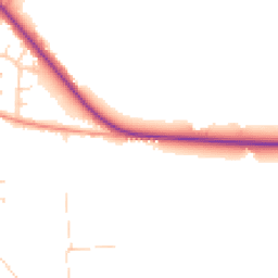 Daytime road noise heatmap for YO8 6QT