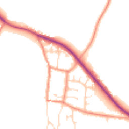 Daytime road noise heatmap for YO8 6RD