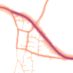 Daytime road noise heatmap for YO8 6RF