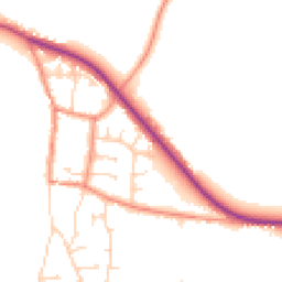 Daytime road noise heatmap for YO8 6UD