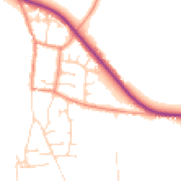 Daytime road noise heatmap for YO8 6UG