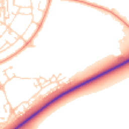 Daytime road noise heatmap for YO8 8GQ