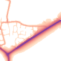 Daytime road noise heatmap for YO8 8HG