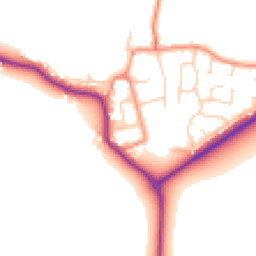 Daytime road noise heatmap for YO8 8HP