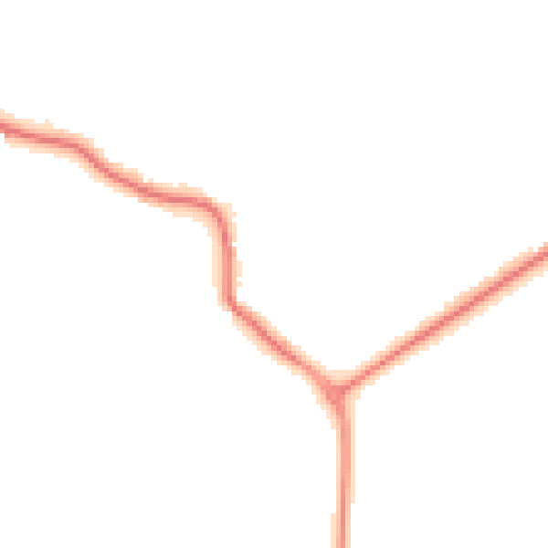 Night-time road noise heatmap for YO8 8HP