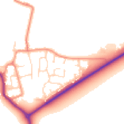 Daytime road noise heatmap for YO8 8JR