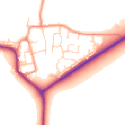 Daytime road noise heatmap for YO8 8JT