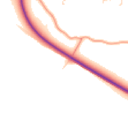 Daytime road noise heatmap for YO8 8PN