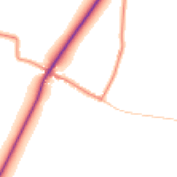 Daytime road noise heatmap for YO8 8QQ