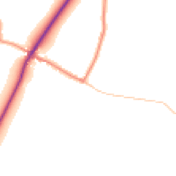 Daytime road noise heatmap for YO8 8QY