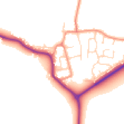 Daytime road noise heatmap for YO8 8RA