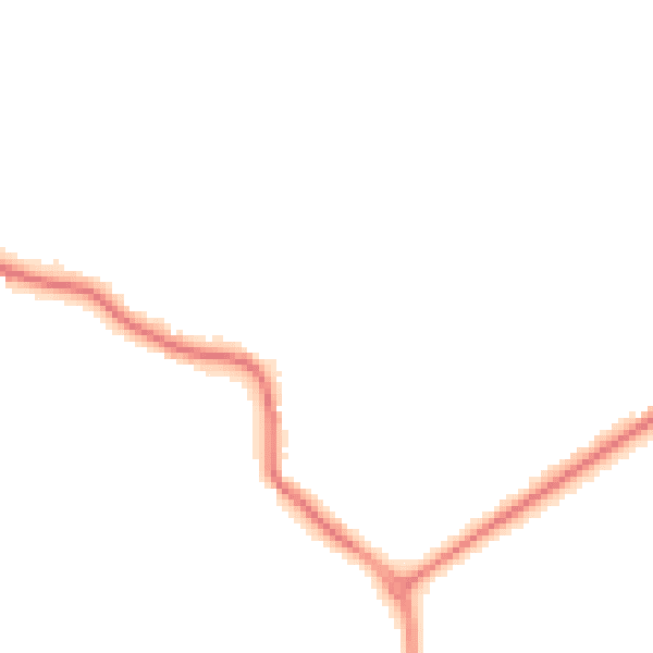 Night-time road noise heatmap for YO8 8RB