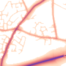 Daytime road noise heatmap for YO8 9DZ