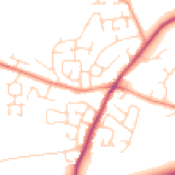 Daytime road noise heatmap for YO8 9ER