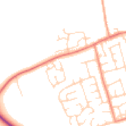Daytime road noise heatmap for YO8 9FX