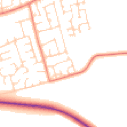 Daytime road noise heatmap for YO8 9PS