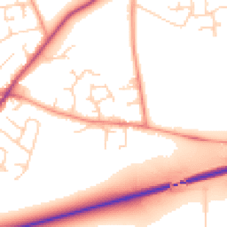 Daytime road noise heatmap for YO8 9RN