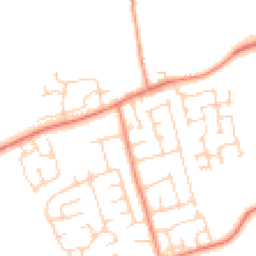 Daytime road noise heatmap for YO8 9RQ