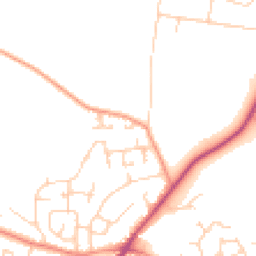 Daytime road noise heatmap for YO8 9RX