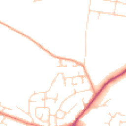 Daytime road noise heatmap for YO8 9RZ
