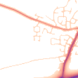 Daytime road noise heatmap for YO8 9SL