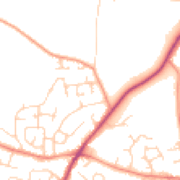 Daytime road noise heatmap for YO8 9TF