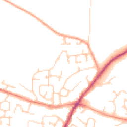 Daytime road noise heatmap for YO8 9TJ