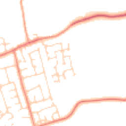 Daytime road noise heatmap for YO8 9TU
